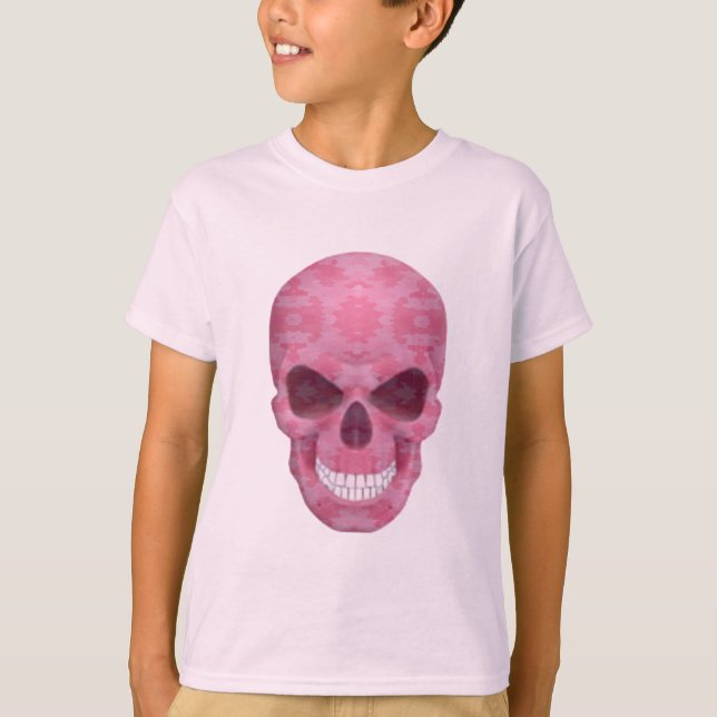 Rosa Camouflage Skull Shirt Tee (Framsida)