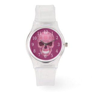 Rosa Camouflage Skull Watch Armbandsur