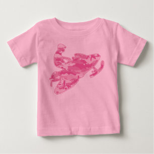 Rosa Camouflage Snowmobile T Shirt