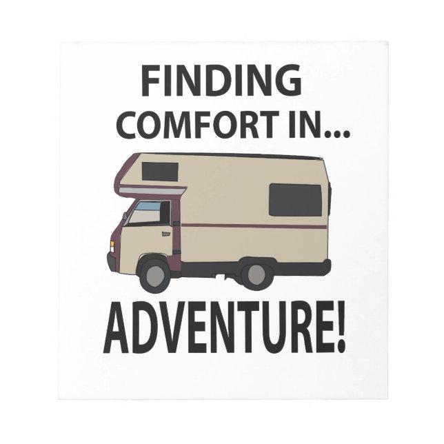 Rosa Campingäventyr Rving Anteckningsblock (Framsida)