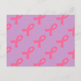 Rosa Cancer Awareness Ribbon Vykort