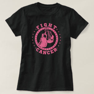 Rosa cancer för boxninghandskeslagsmål t-shirt