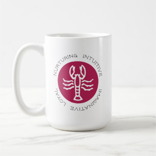 Rosa Cancer Zodiac Stjärntecken Personality Trait Kaffemugg