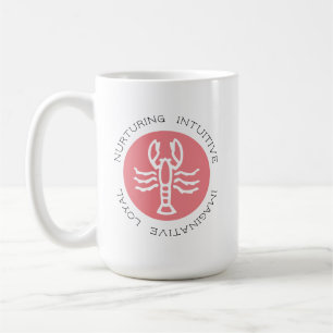 Rosa Cancer Zodiac Stjärntecken Personality Trait Kaffemugg