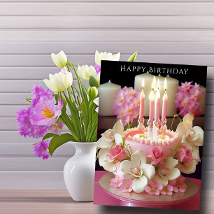Rosa Candles Ljudblommor Kort