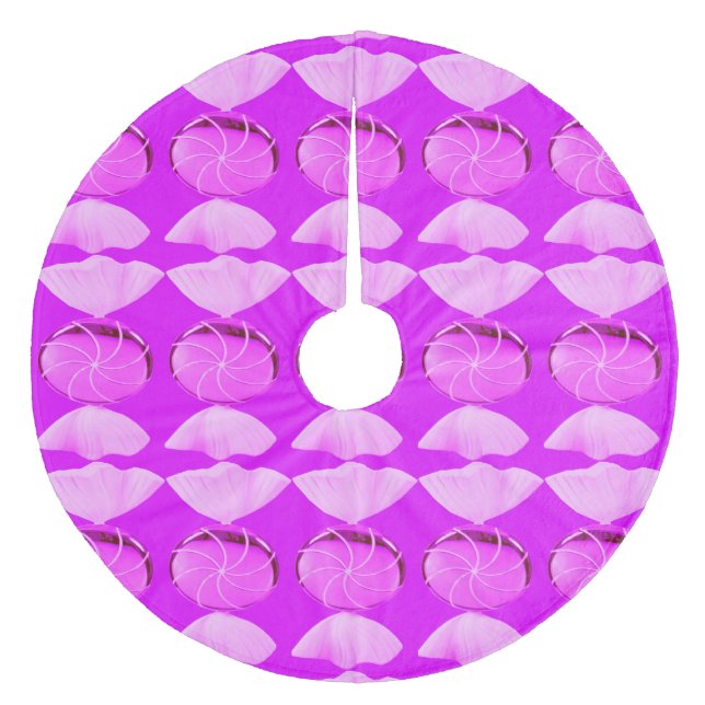 Rosa Candy 2 Julgran Skirt Julgransmatta Fleece (Framsidan)