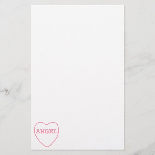 Rosa Candy Angel Heart Valentine Design (Framsida)