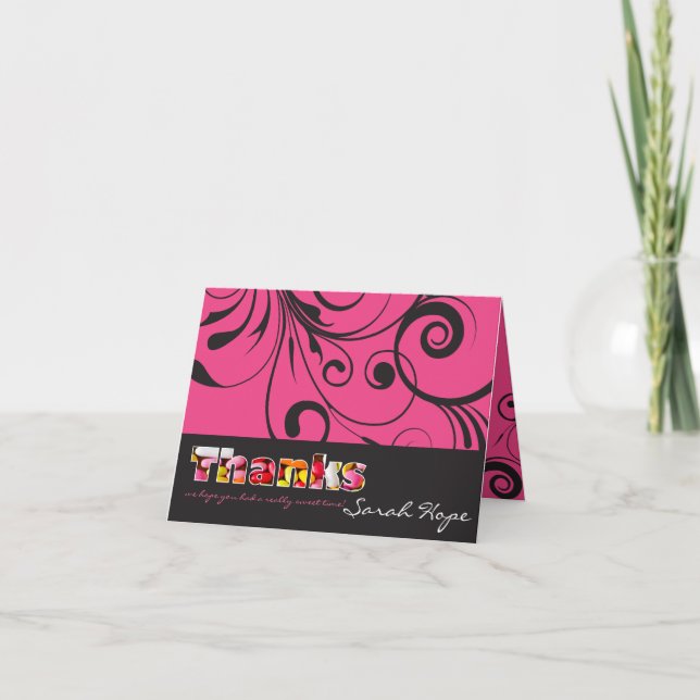 ROSA CANDY Bat mitzvah vikt tackkort (Framsida)