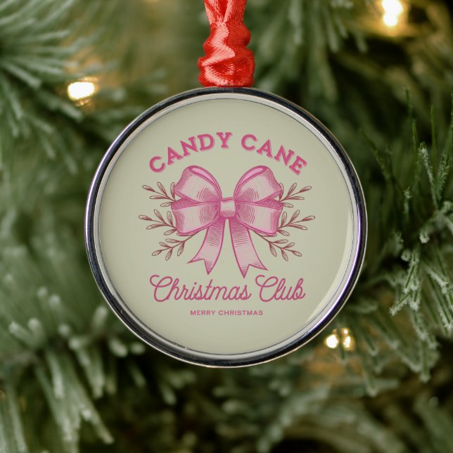 Rosa Candy cane jul Klubb Julafton Season Julgransprydnad Metall (Träd)