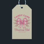 Rosa Candy cane jul Klubb Julafton Season Presentetikett<br><div class="desc">Rosa Candy cane jul Klubb Julafton Season</div>