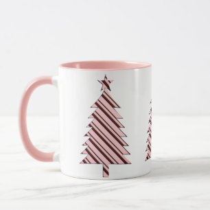 Rosa Candy cane Julgran Mugg