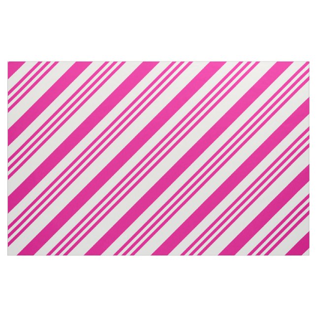 Rosa Candy cane Rand Stil 1 Tyg (Fat Quarter)