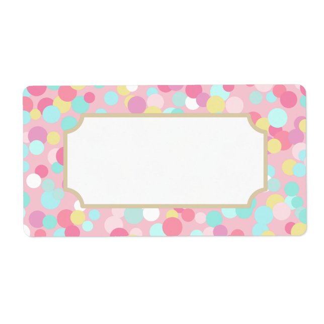 Rosa Candy Food Product Labels Fraktsedel (Framsidan)