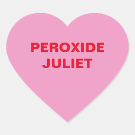 Rosa Candy Heart Hjärtformat Klistermärke