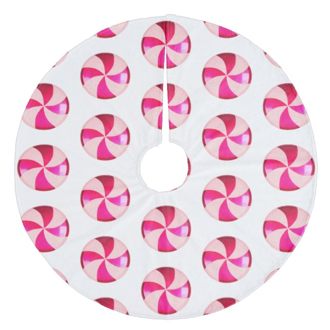 Rosa Candy Julgran Skirt Julgransmatta Fleece (Framsidan)