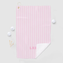 Rosa Candy Stripe Design Små Initialer Monogram