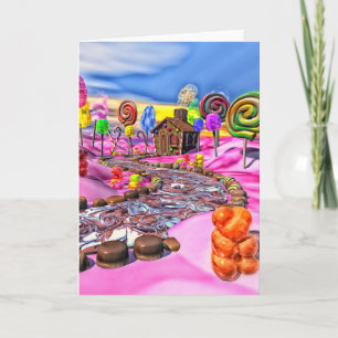 Rosa Candyland Helgkort