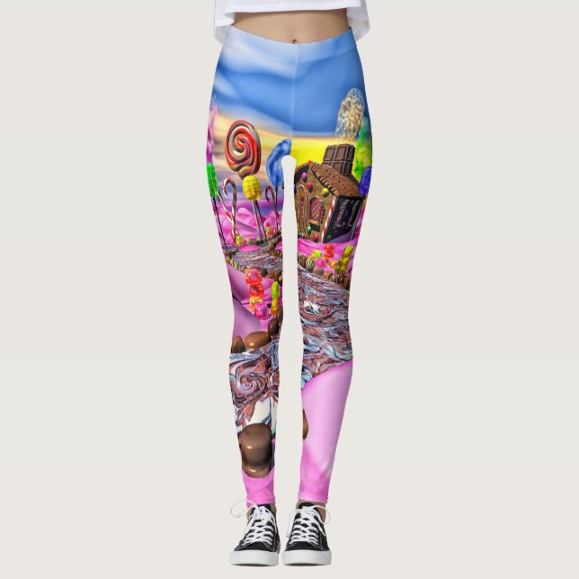 Rosa Candyland Leggings (Framsida)