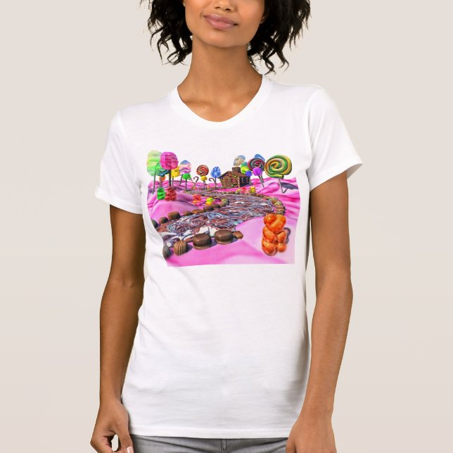 Rosa Candyland T Shirt (Framsida)