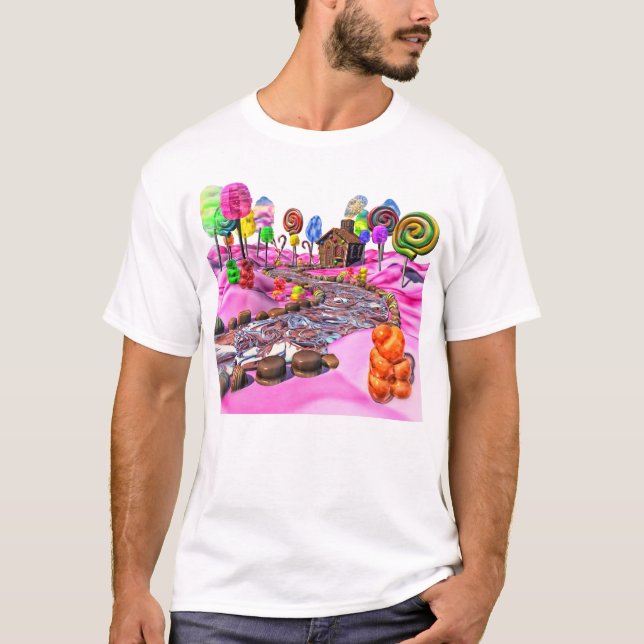 Rosa Candyland T-shirt (Framsida)