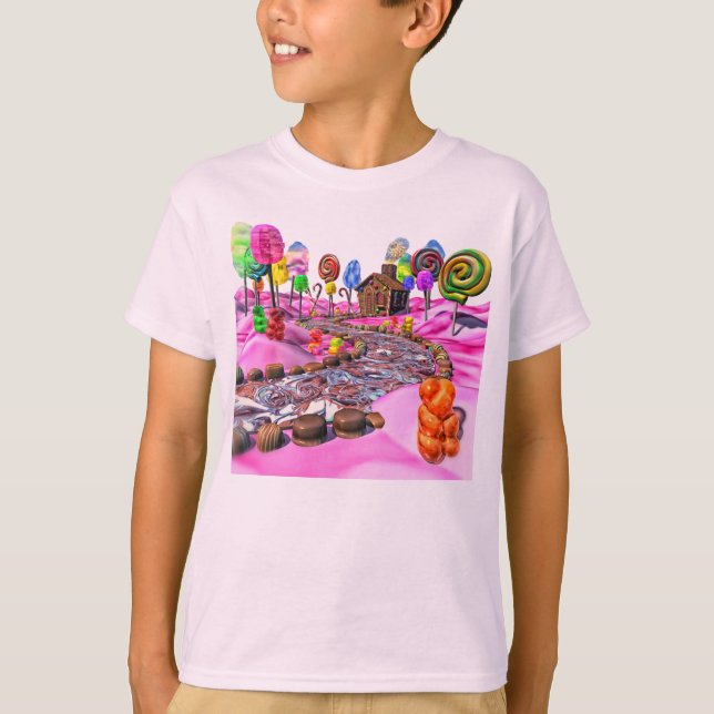 Rosa Candyland T-shirt (Framsida)