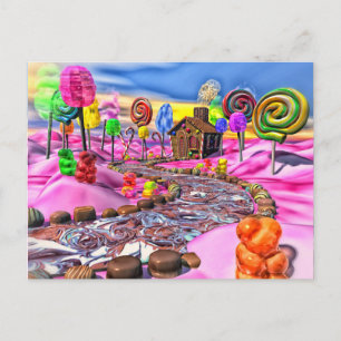 Rosa Candyland Vykort