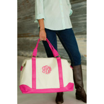 Rosa Canvas Monogram Weekender Bag