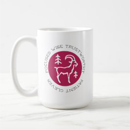 Rosa Capricorn Zodiac Stjärntecken Personality Tra Kaffemugg