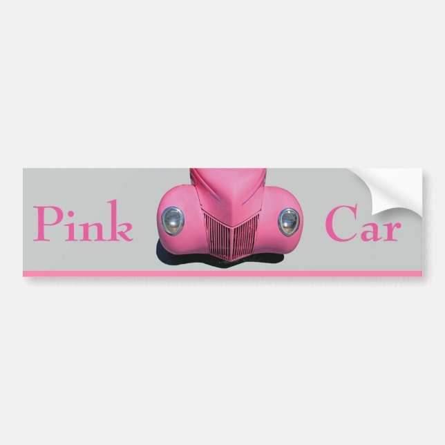 Rosa Car Bumper Sticker Bildekal (Framsidan)