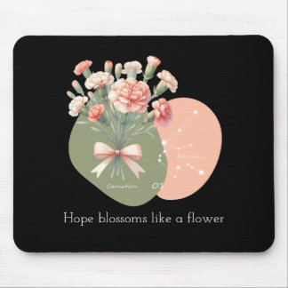 Rosa Carnation Aquarius Constellation Hope Text Musmatta