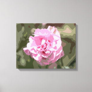 Rosa Carnation Canvastryck