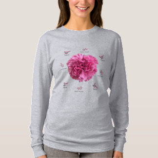 Rosa Carnation Chemistry Science Flower T Shirt