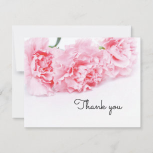 Rosa Carnation Flower - Tack-kort - Elegant Tack Kort