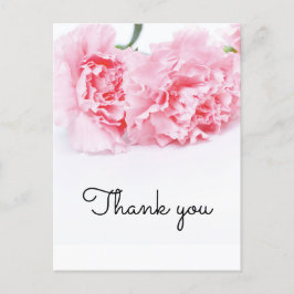 Rosa Carnation Flower - Tack-kort - Elegant Vykort