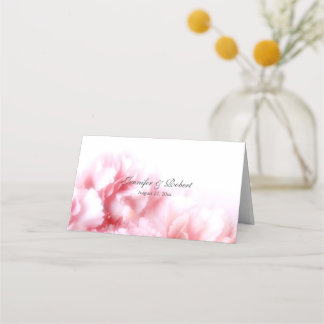 Rosa Carnations Bröllop-mappat platskort Placeringskort