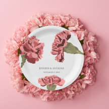 Rosa Carnations Luxe Modern Blommigt Bröllop