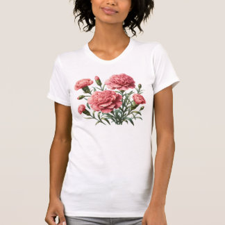 Rosa Carnations slim fit T Shirt