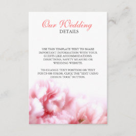 Rosa Carnations Tilläggskort