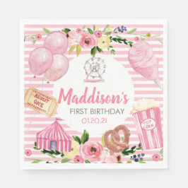 Rosa Carnival Birthday Napkins Pappersservett