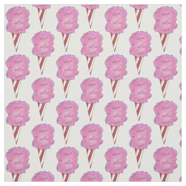 Rosa Carnival Fair Cotton Candy Spun Sugar Fabric Tyg (Provkarta)