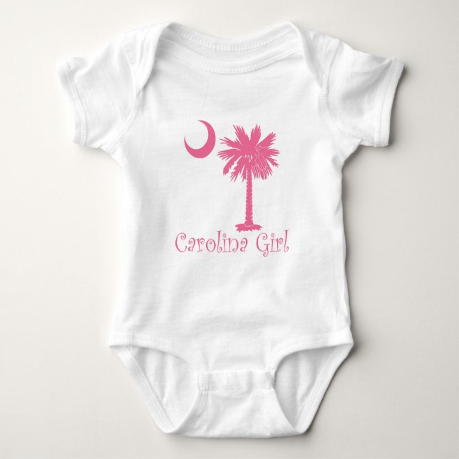 Rosa Carolina Girl Palmetto Tee Shirt (Framsida)