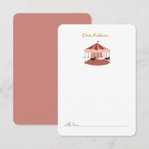Rosa Carousel Birthday Capsule - tack för ditt kor Kort