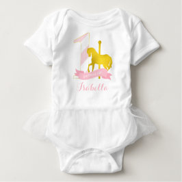 Rosa Carousel Horse Birthday Girl T-shirt