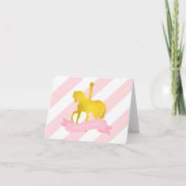 Rosa Carousel Horse Birthday Tack Kort