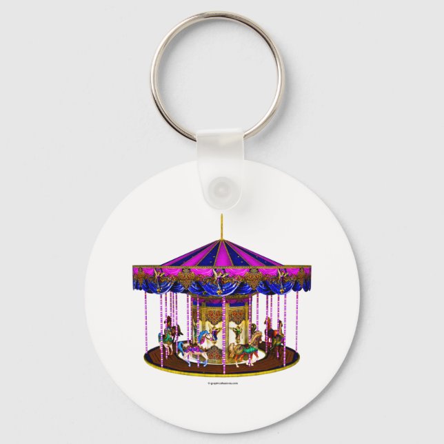 Rosa Carousel Nyckelring (Framsida)