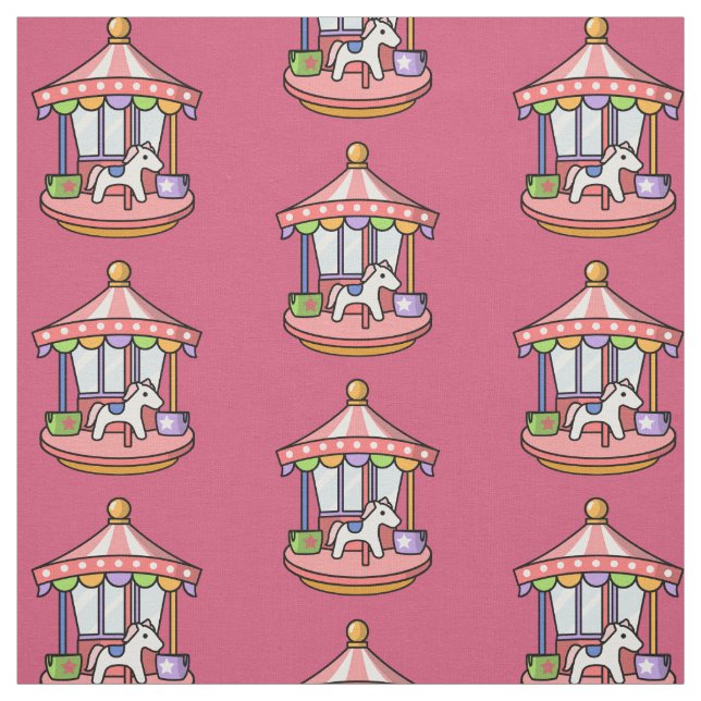 Rosa Carousel Tyg (Provkarta)