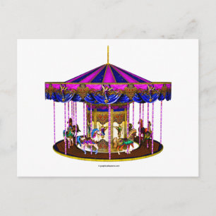 Rosa Carousel Vykort