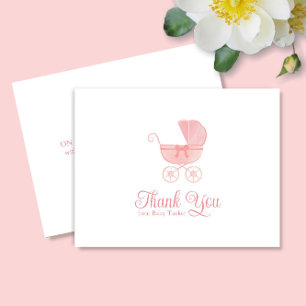 Rosa Carriage Girl Baby Shower Tack Kort
