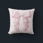 Rosa Cascade Ruffle Bow Elegant Posh Girly Kudde<br><div class="desc">Rosa Cascade Ruffle Bow Elegant Posh Girly Pillow.</div>