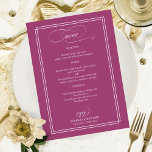 Rosa Cassis Elegant bröllop Menu Meny<br><div class="desc">Rosa Cassis Elegant bröllop Menu</div>